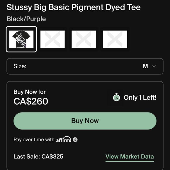 Rare Early 2000s Stussy Big Classic Pigment Dyed T-shirt - Picture 6 of 6